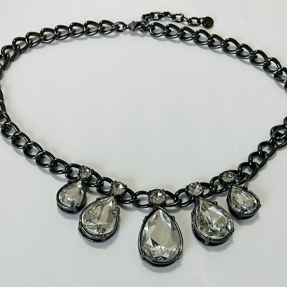 Ann Taylor Loft Pear Rhinestone Necklace